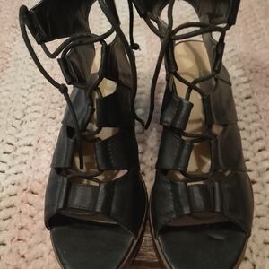 Chic Black Women's Lace-Up Sandals